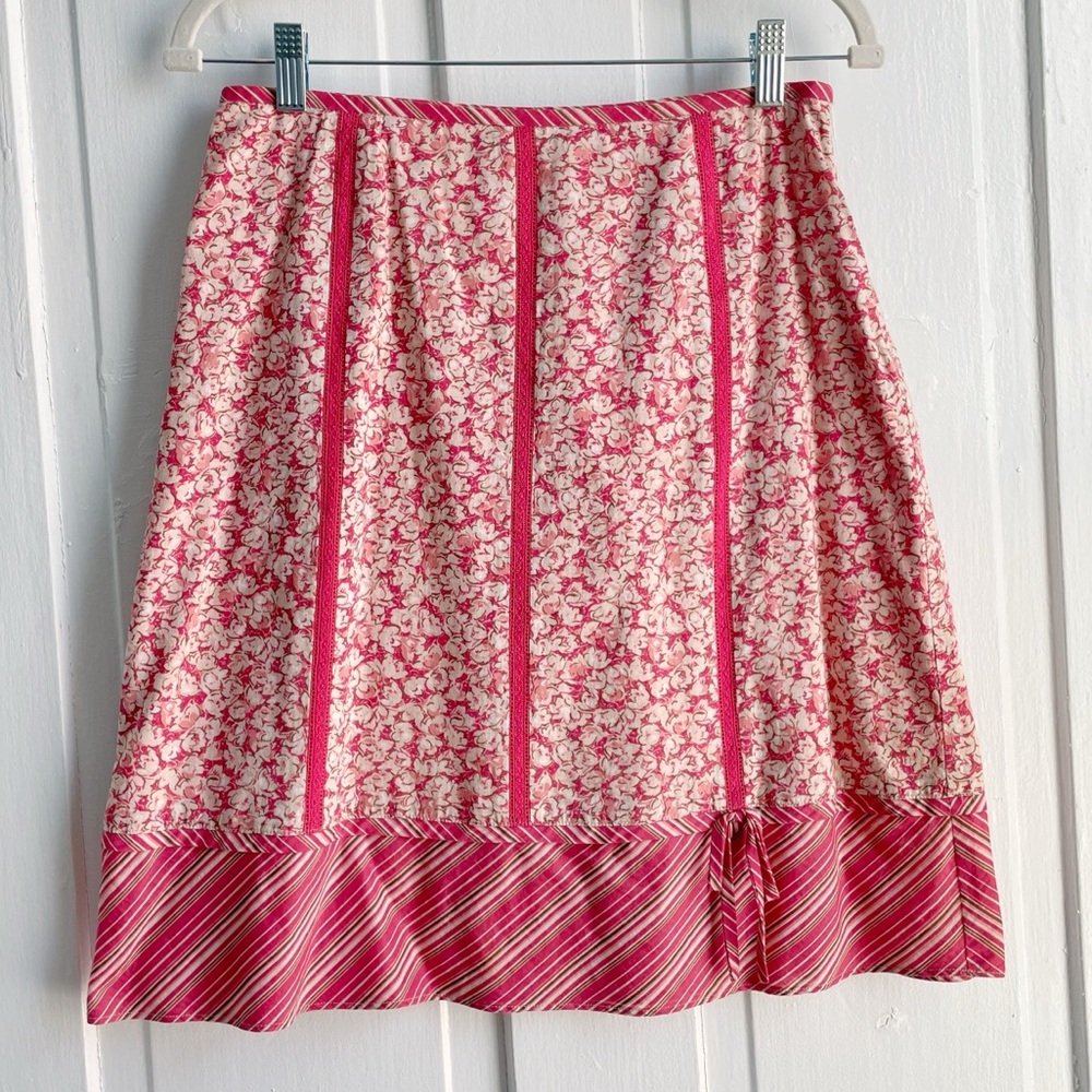 Vintage 90s/Y2K Context 100% Cotton Lightweight Floral Skirt